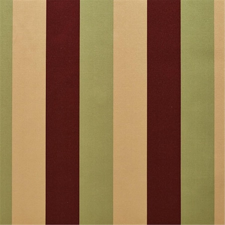 Designer Fabrics 54 in. Wide Burgundy- Green And Gold Thick 3 Color Stripes Silk Satin Upholstery Fabric U0110E